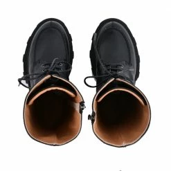 AKAADA SHOES Ren Black High Combat Boots