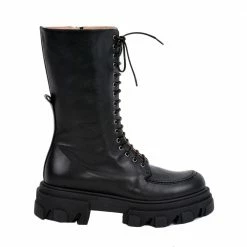 AKAADA SHOES Ren Black High Combat Boots