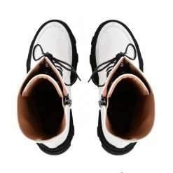 AKAADA SHOES Ren White High Combat Boots