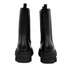 AKAADA Rin Black Elastic Combat Boots