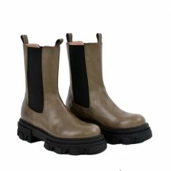 AKAADA Rin Khaki Elastic Combat Boots SHOES 14 AKAADA Rin Khaki Elastic Combat Boots SHOES