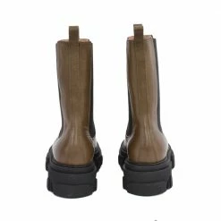 AKAADA Rin Khaki Elastic Combat Boots SHOES 16 AKAADA Rin Khaki Elastic Combat Boots SHOES