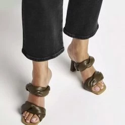 FLATTERED SHOES River Vegan Khaki Heeled Sandals