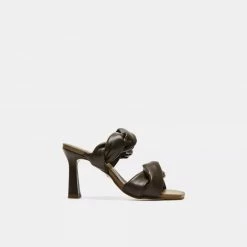 FLATTERED SHOES River Vegan Khaki Heeled Sandals