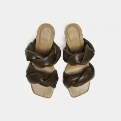 FLATTERED SHOES River Vegan Khaki Heeled Sandals