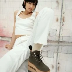 LÄST SHOES Rocky Suede Olive