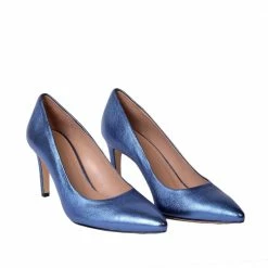 MADE 94 Rosa Blue Metallic Leather Pumps SHOES
