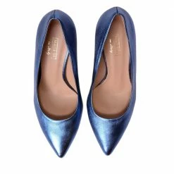 MADE 94 Rosa Blue Metallic Leather Pumps SHOES