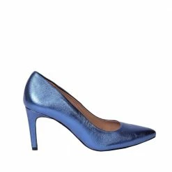 MADE 94 Rosa Blue Metallic Leather Pumps SHOES