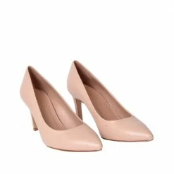MADE 94 SHOES Rosa Nude Leather Pumps
