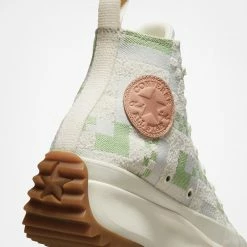 CONVERSE Run Star Hike Hi Crafted Jacquard In Egret Matcha
