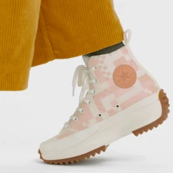 CONVERSE Run Star Hike Hi Crafted Jacquard In Egret Pink