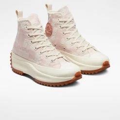 CONVERSE Run Star Hike Hi Crafted Jacquard In Egret Pink