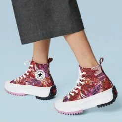 CONVERSE NEW IN Run Star Hike Hi Sneakers Tropical Print