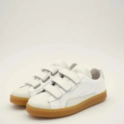 0-105 ZEROCENTCINQ S-Scratch White Polish Chunky Sneakers