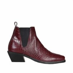 NUDE OF SCANDINAVIA Sally Cocco Baby Bordo Mid Ankle Boots