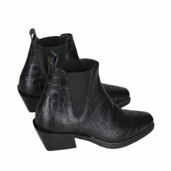 NUDE OF SCANDINAVIA Sally Cocco Baby Nero Mid Ankle Boots