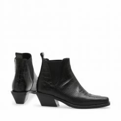 NUDE OF SCANDINAVIA Sally Cocco Baby Nero Mid Ankle Boots