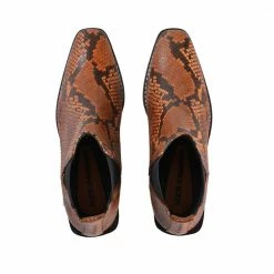 NUDE OF SCANDINAVIA SHOES Sally Snake Lux Mid Ankle Boots