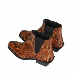 NUDE OF SCANDINAVIA SHOES Sally Snake Lux Mid Ankle Boots