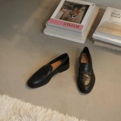 FLATTERED Sara Black Leather Loafers NEW IN