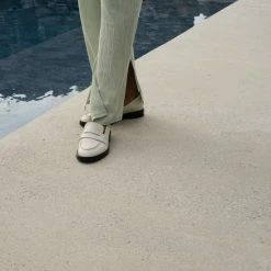 FLATTERED Sara Creme Leather Loafers