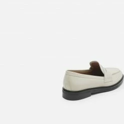 FLATTERED Sara Creme Leather Loafers