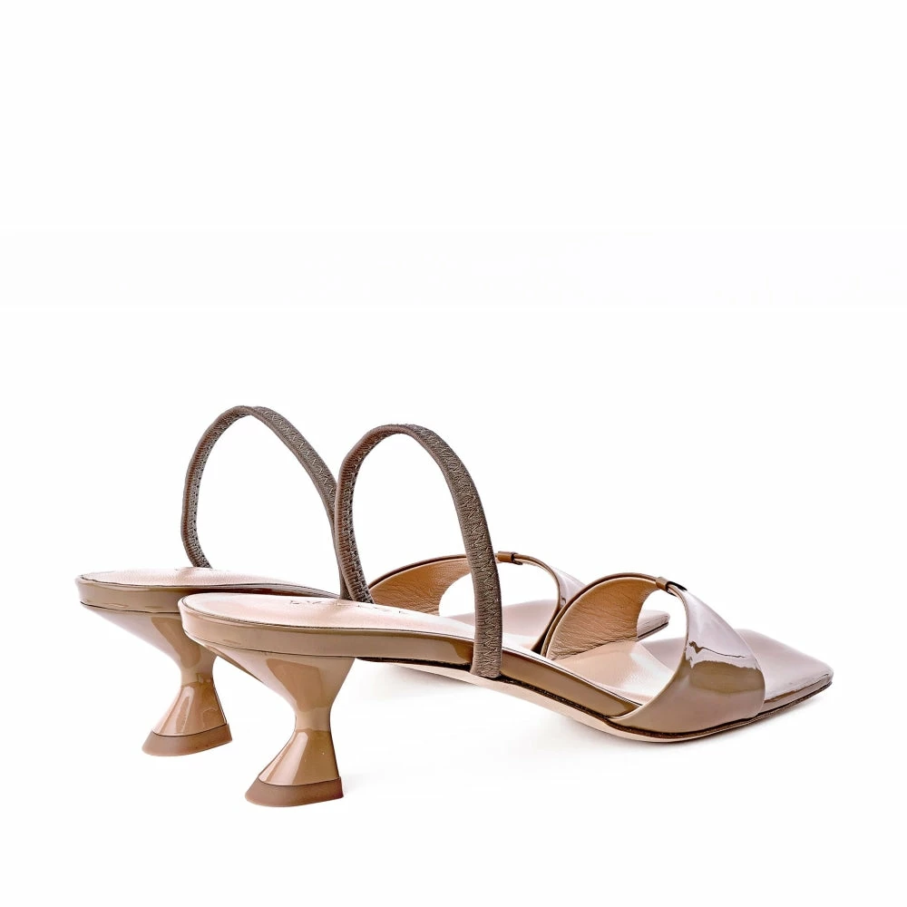 AKAADA Sayuri Nude Patent Leather Sandals 5 AKAADA Sayuri Nude Patent Leather Sandals