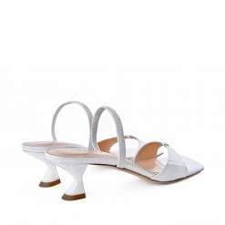AKAADA SHOES Sayuri White Patent Leather Sandals