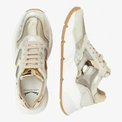 VOILE BLANCHE Sheel Mesh Platinum Chunky Sneakers