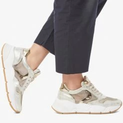 VOILE BLANCHE Sheel Mesh Platinum Chunky Sneakers