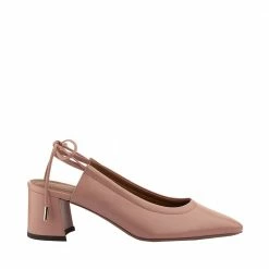 L'AUTRE CHOSE Slingback Shoes In Antique Rose Nappa