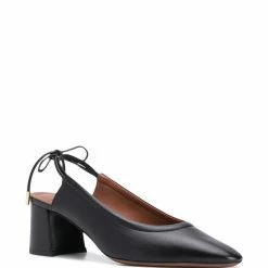 L'AUTRE CHOSE Slingback Shoes In Lux Black Nappa