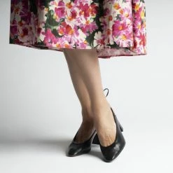 L'AUTRE CHOSE Slingback Shoes In Lux Black Nappa