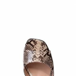 MADE 94 Sophia Snake Print Leather Sandals SHOES