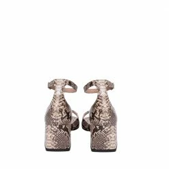 MADE 94 Sophia Snake Print Leather Sandals SHOES