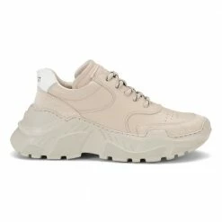 LÄST Sprint Leather Beige Chunky Sneakers