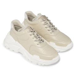 LÄST Sprint Leather Cream Chunky Sneakers SHOES