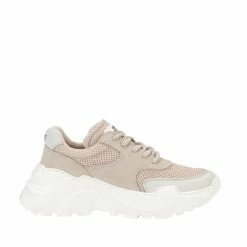 LÄST Sprint Mesh Beige Chunky Sneakers