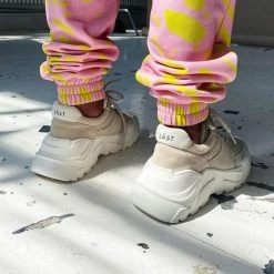 LÄST Sprint Mesh Beige Chunky Sneakers