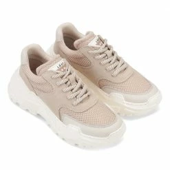 LÄST Sprint Mesh Beige Chunky Sneakers