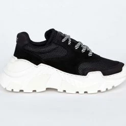 LÄST Sprint Mesh Black Chunky Sneakers