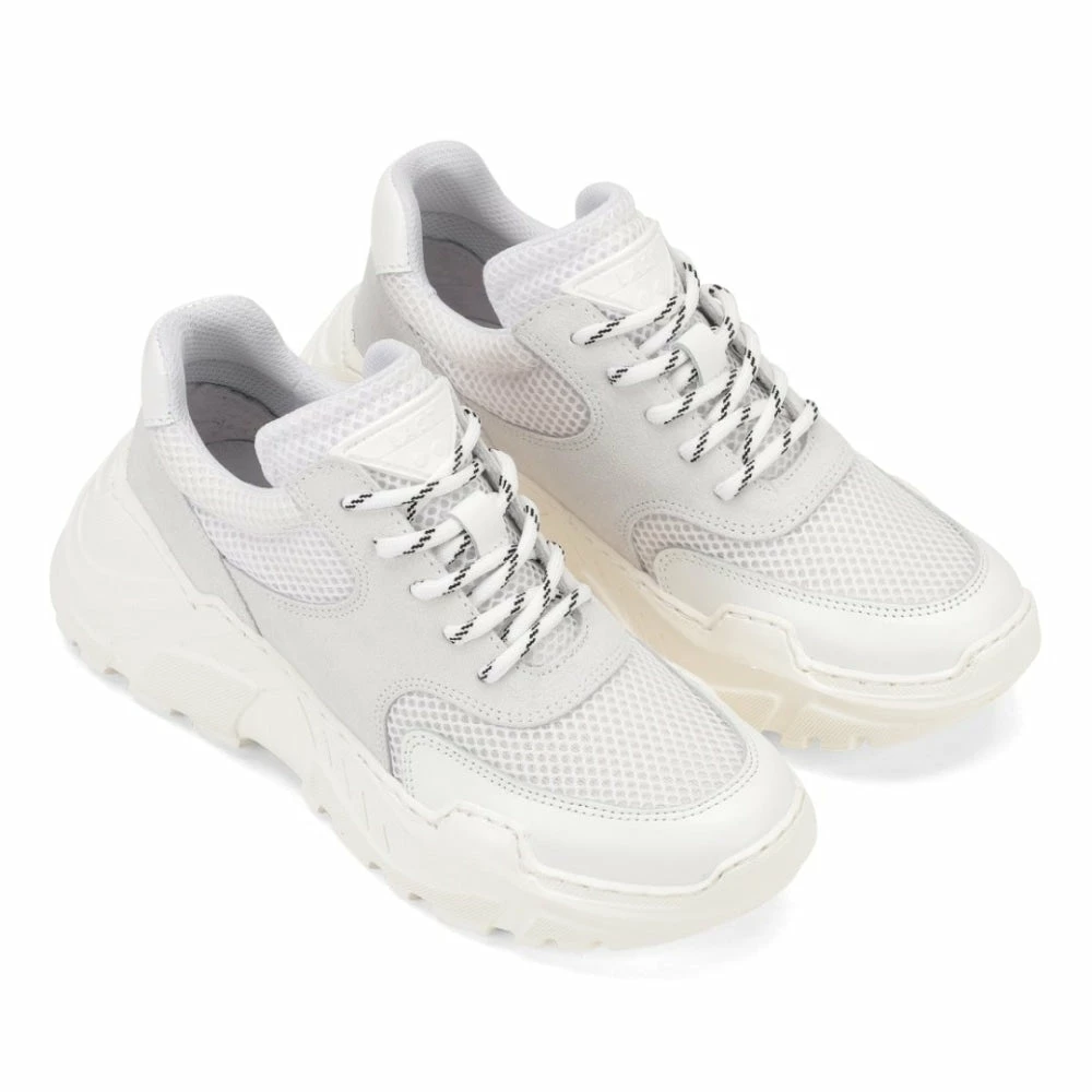 LÄST Sprint Mesh White - Light Grey Chunky Sneakers SHOES 2 LÄST Sprint Mesh White - Light Grey Chunky Sneakers SHOES