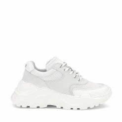 LÄST Sprint Mesh White - Light Grey Chunky Sneakers SHOES