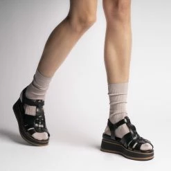 BUKELA Stella Black Gladiator Chunky Sandlas