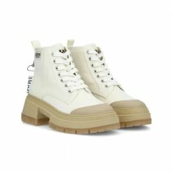 NO NAME SHOES Strong Boots Canvas Recycled In Ivory