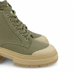NO NAME Strong Boots Canvas Recycled In Olive