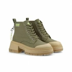 NO NAME Strong Boots Canvas Recycled In Olive