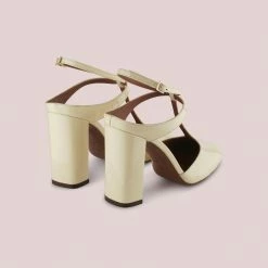 L'AUTRE CHOSE T-Bar Court Shoes In Milk White Patent Leather