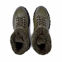 AKAADA Takara Olive Winter Ankle Boots